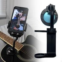 Gitaros telefono laikiklis Galva besisukanti Montuojamas prisegamas laikiklis tiesioginiam srautiniam transliavimui, skirtas ukulelei