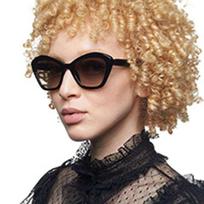 Retro Pentagonal Cat-Eye Sunglasses 3318, Trendy Jelly Color Style 05U-EUAO As shown. Bright black double gray juoda
