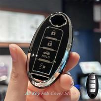 Raktų pakabuko dėklas su raktų pakabuku virvele Nissan Altima Rogue Sentra Pathfinder Frontier Maxima Titan Murano Kicks Juke Versa Arma juoda