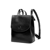 Backpack Women'S Leather Bag Simple Fashion Oil Wax Cowhide Multifunctional Backpack Bag