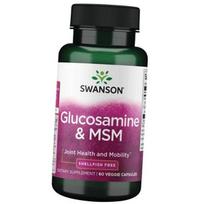 Gliukozaminas ir MSM, be vėžiagyvių, Glucosamine & MSM Shellfish Free, Swanson 60 veg. kaps. (03280010) 60vcaps