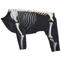 Dog Skeleton Print Shirt Fashion Pet Hoodie Costume for Halloween Party Breathable Stretchy Shirt Festival Outfit 3XL white