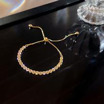 Trendy Vibrant Diamond Bracelet: Stylish, Flashy Design for Women’s Fashion. S175 auksas