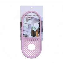 Kitchen Sponge Holder Foldable Drying Storage Rack Hanging Rag Shelf Brush Spoon Soap Draining Organizer rožinė