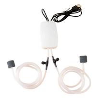 Žuvų akvariumo aeratorius USB akvariumo deguonies oro siurblys žuvų akvariumo tylus oro kompresorius aeratorius nešiojamas akvariumo priedai 80x50mm balta
