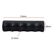 2 VNT Rankenos Dangtelis Plastikinis Guminis Simetriški Pirštų Atspaudai 118 x 26mm black