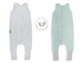 Reversible Sleeping Bag With Legs S (1-2 Years) Melange Mint white