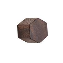 Wooden Fridge Magnet Stickers Simple Hexagon Office Magnets Message Board Ornament for Kitchen Refrigerator Home Kid Toy 9 black
