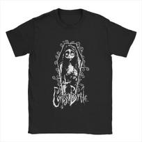 Corpse Bride Emily Coffin Frame T Shirts Men's Pure Cotton Vintage T-Shirts Crewneck Tees Short Sleeve Clothes Plus Size S juoda