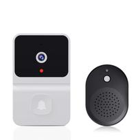 Smart Wireless Doorbell Household Graffiti Electronic Cat Eye Video Intercom High Definition WIFI Doorbell Ding Dong Machine White (APP: Kement)