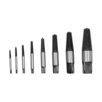 8 Pcs Screw Extractor Set Carbon Steel Easy Out Damaged Screw Extractor Kit with Storage Case for gray