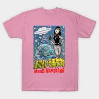 T Shirt Women Miss Namikawa Harajuku Print Kawaii Tshirt Summer Short Sleeve Female T-Shirt Top Tee S rožinė
