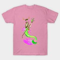 T Shirt Women Sirene De La Terre Harajuku Print Kawaii Tshirt Summer Short Sleeve Female T-Shirt Top Tee S rožinė