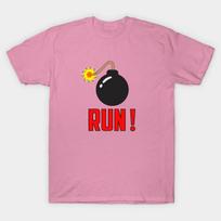 T Shirt Women Boom Run Harajuku Print Kawaii Tshirt Summer Short Sleeve Female T-Shirt Top Tee S rožinė