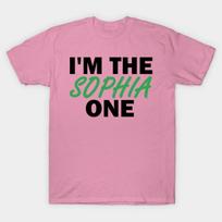 T Shirt Women Im The Sophia One Harajuku Print Kawaii Tshirt Summer Short Sleeve Female T-Shirt Top Tee S rožinė
