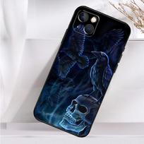 Varna Kaukolė Tamsus Dėklas iPhone 14 16 15 Pro Max 11 12 13 Mini 7 8 Plus X XR XS MAX Minkštas Smūgiams Atsparus Viršelis iPhone 13 Pro black