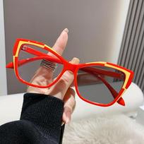 Madingi Photochromic Anti Blue Light akiniai moterims Vyrams Prabangūs Katės akių spalvos pakitusios spalvos akiniai Unisex spalvą keičiantys akiniai nuo saulės color-changing film raudona/geltona
