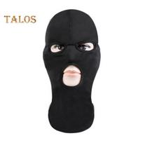 Unisex viso veido dengimo jojimo galvos apdangalas, kvėpuojantis, elastingas, atvira burna, atidengiantis akis, veido kaukė, suaugusiųjų cosplay kostiumas juoda