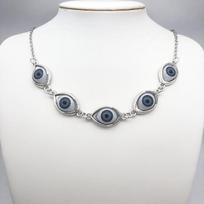 Gotikinis Kpop Blogos akies grandinėlės karoliai vyrams moterims pakabukas Choker karoliai Nauji mados papuošalai Vintažiniai Punk gray