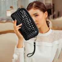 Clutch Bag Women's Bag New Style Large Capacity Genuine Leather Bag Double Zipper Shell Bag Single Shoulder Crossbody Bag