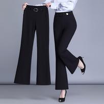 Plaid Office Straight Pants Women Casual Baggy Pant High Waist Formal Wide Leg Trousers Big Size XXXXL juoda