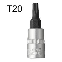 Torx Bit Socket T8-T40 Torx Bit Sockets 1/4 Inch Hex Shank 1pc
