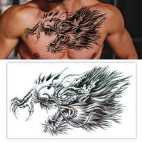 1 lapas, laikinos fenikso drakono tatuiruotės, katės, gyvūnai, pečių tatuiruotė, kūno menas