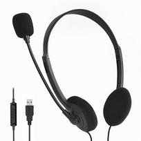 3.5mm Wired Headphones With Noise Cancelling Mic Universal Usb Stereo Headset Adjustable Headband Helmet For Pc Laptop Computer USB