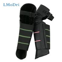 LMoDri Motorcycle Warm Kneepad Legs Warmer Motorbike Riding Protective Knee Pads Windproof Winter Outdoor PU Leather black