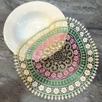 Kaimiškas siuvinys Stalo padėkliukas 29cm Izoliacinis padėkliukas Vazos dekoravimo padėkliukas Dekoratyvinis rankšluostis Uždangalas Svetainė 29cm