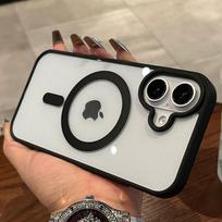 Luxury Magsafe Transparent Case For iPhone 11 12 13 14 15 16 Pro Max Mini Plus Magnetic Wireless Charge Bumper Cases Cover For iPhone 13