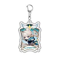 GENSHIN IMPACT Wanderer Kaveh Lyney Doctor Freminet Cosplay Accessories Anime Game Badge Keychain Pendant Cartoon Costume Prop Key Chain Interlayer white