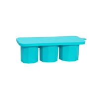 Leeseph Ice Cube Mold for Stanley Cup, Silicone Ice Cube Tray with Lid, Hollow Ice Mold for Chilling Cocktails, Coffee, Whiskey blue