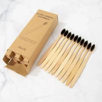 10Pcs Natural Pure Bamboo Toothbrush Portable Soft Hair Tooth Brush Eco Friendly Brushes Oral Cleaning Care Tools juoda
