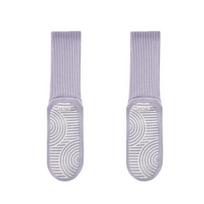 Yousheng 1 Pair Pilates Yoga Socks Solid Color Wear Resistant Breathable Friendly to Skin Non-slip Design Mid-tube Fitness Socks violetinė