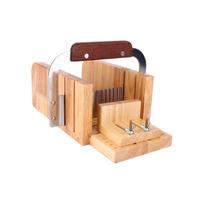 DIY Handmade Soap Tool Set Wooden Soap Loaf Mold Cutter Knife Soap Making Supplies brown
