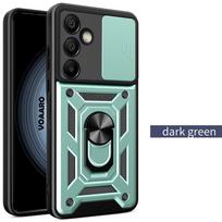 Stumdomas objektyvo apsauginis dėklas Samsung Galaxy S24 FE Ultra S23 Plus Ultra M15 F15 M55 A15 A55 A35 5G dėklas su magnetiniu žiedu-stovu for Galaxy S24 FE žalia