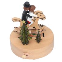 Wooden Music Box Music Melody Box Romantic Valentine s Day Gift Furniture DecorationHorse Galloping beige