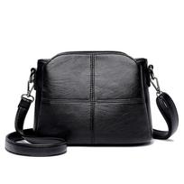 Women's Retro Design Crossbody Bag Trend Quality PU Bucket Shoulder Bags Small Handbags 23x12x17cm violetinė