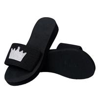Women Home Slippers Summer Anti-slip Fashion Sandals Ladies Soft Sole Indoor Shoes Thick Platform Simple Slippers Slides Women 36 black