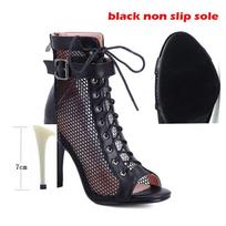 Seksualūs juodi ploni moteriški seksualūs stiletams aukštakulniai aukštakulniai moteriški moteriški batai Lotynų šokio kulniukai bateliai šokių salė 35 black