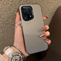 Phone Case For Oppo Find X5 Pro OPPO PFEM10, CPH2305, PFFM20 Case Matte Laser Colorful Bumper Armor Shockproof Cover For Oppo Find X5Pro beige