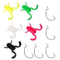 5Pcs 4.8CM/4.8G Topwater Soft Frog Lure with 5 Hooks TPE Floating
