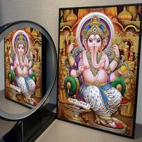Religion Elephant God India Hinduism Ganesha Classic Vintage Posters Decoracion Painting Wall Art White Kraft Paper Kawaii 21cm×30cm NoFrame