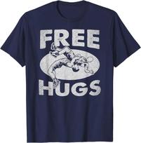 Wrestling Shirts - Funny Free Hugs Wrestling T-Shirt S armijos žalia spalva