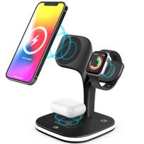 4 in 1 Multifunction Magnetic Wireless Charger For Smartphone Wireless Charging Stand For airpods iwatch LED night light juoda