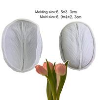 2 vnt. tulpės žiedlapių silikoninės formos torto dekoravimo įrankiai vyno formos gumpaste forma, cukraus dirbiniai, dervos molio formos white