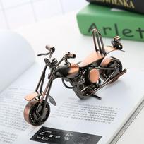 Kūrybiškas rankų darbo metalinis motociklo modelis Retro geležies meno motociklo modelio papuošalai Metaliniai dekoratyviniai amatai Vaikų gimtadienio dovana
