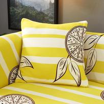 Elastic Milk Silk Printed Sofa Cushion Cover Pillowcase white