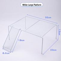 Rudin Chicken Rack: Feeder Food Box & Landscaping Platform white